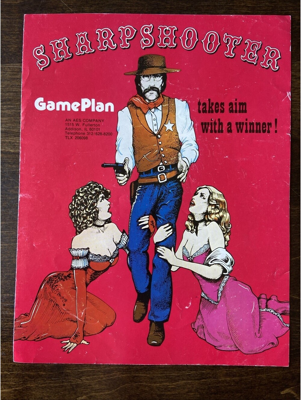 Game Plan Sharpshooter Arcade Pinball FLYER Original Ad Promo Poster Not PCB